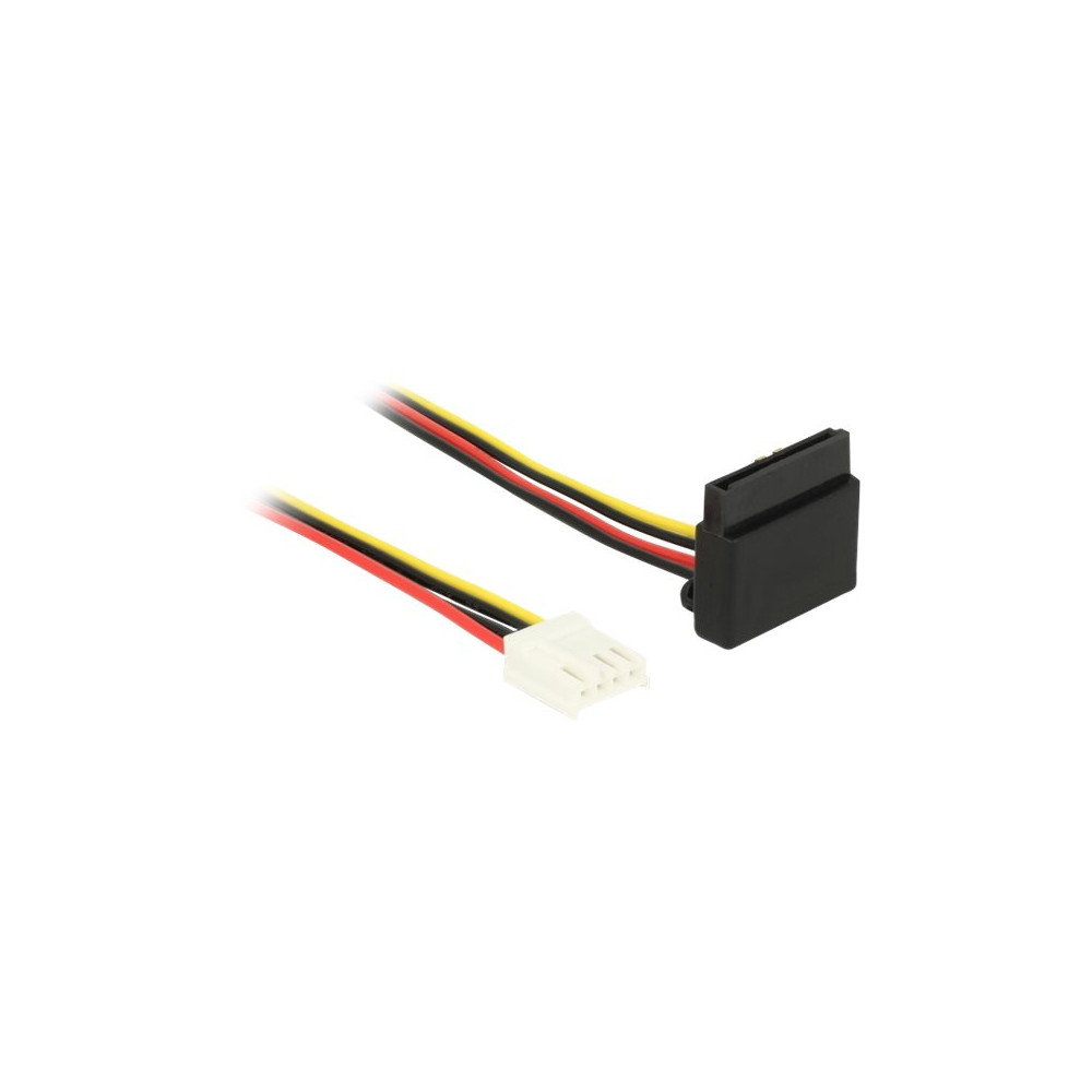 Produktbild för Delock Floppy 4 pin female > SATA 15 pin female metal - strömadapter - 4 pin strömuttag för minimikontakt till SATA-ström - 30 cm