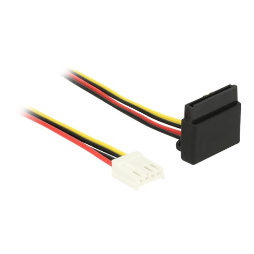 DeLOCK Delock Floppy 4 pin female > SATA 15 pin female metal - strömadapter - 4 pin strömuttag för minimikontakt till SATA-ström - 30 cm
