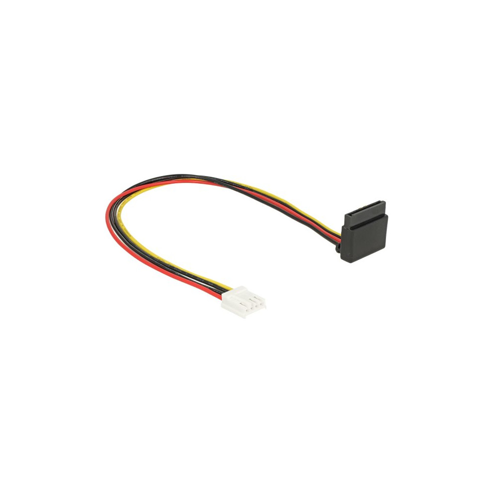 Produktbild för Delock Floppy 4 pin female > SATA 15 pin female metal - strömadapter - 4 pin strömuttag för minimikontakt till SATA-ström - 30 cm