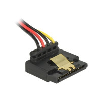 Produktbild för Delock Floppy 4 pin female > SATA 15 pin female metal - strömadapter - 4 pin strömuttag för minimikontakt till SATA-ström - 30 cm