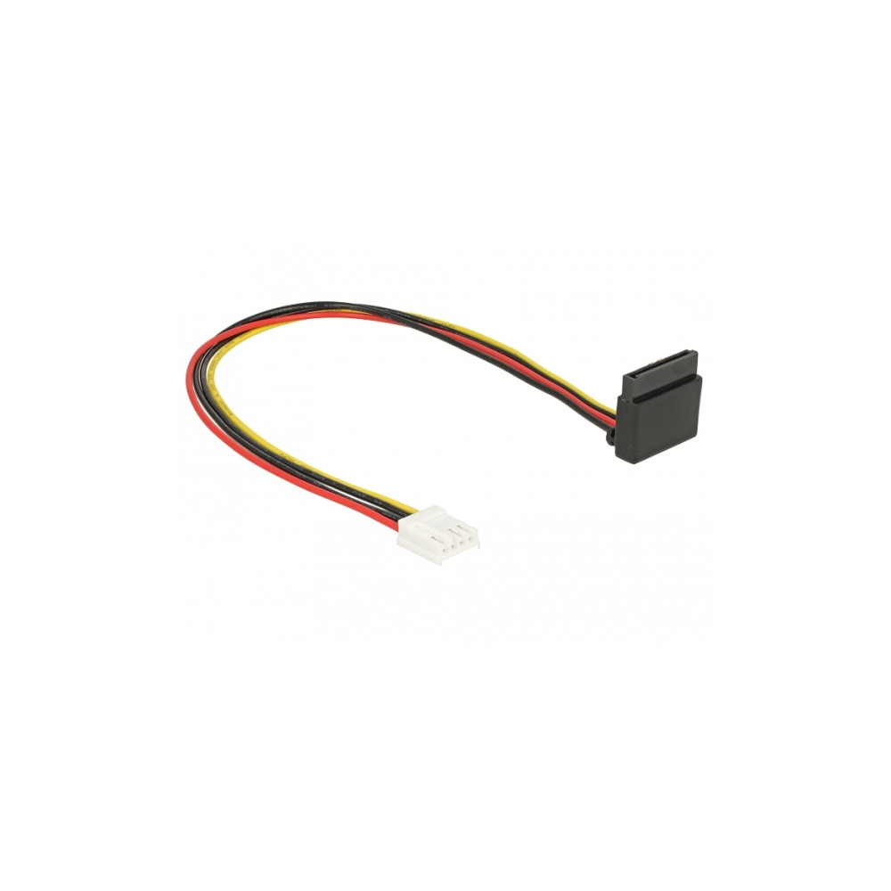 Produktbild för Delock Floppy 4 pin female > SATA 15 pin female metal - strömadapter - 4 pin strömuttag för minimikontakt till SATA-ström - 30 cm