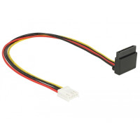Produktbild för Delock Floppy 4 pin female > SATA 15 pin female metal - strömadapter - 4 pin strömuttag för minimikontakt till SATA-ström - 30 cm