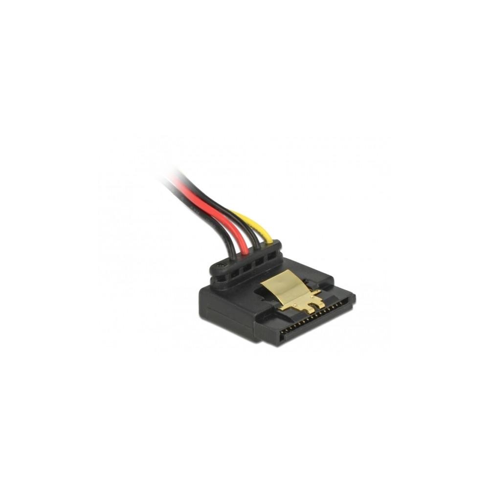 Produktbild för Delock Floppy 4 pin female > SATA 15 pin female metal - strömadapter - 4 pin strömuttag för minimikontakt till SATA-ström - 30 cm