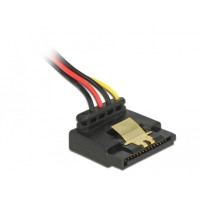 Produktbild för Delock Floppy 4 pin female > SATA 15 pin female metal - strömadapter - 4 pin strömuttag för minimikontakt till SATA-ström - 30 cm