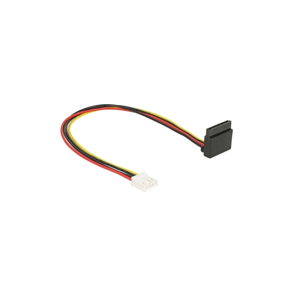 Produktbild för Delock Floppy 4 pin female > SATA 15 pin female metal - strömadapter - 4 pin strömuttag för minimikontakt till SATA-ström - 30 cm