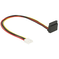 Produktbild för Delock Floppy 4 pin female > SATA 15 pin female metal - strömadapter - 4 pin strömuttag för minimikontakt till SATA-ström - 30 cm