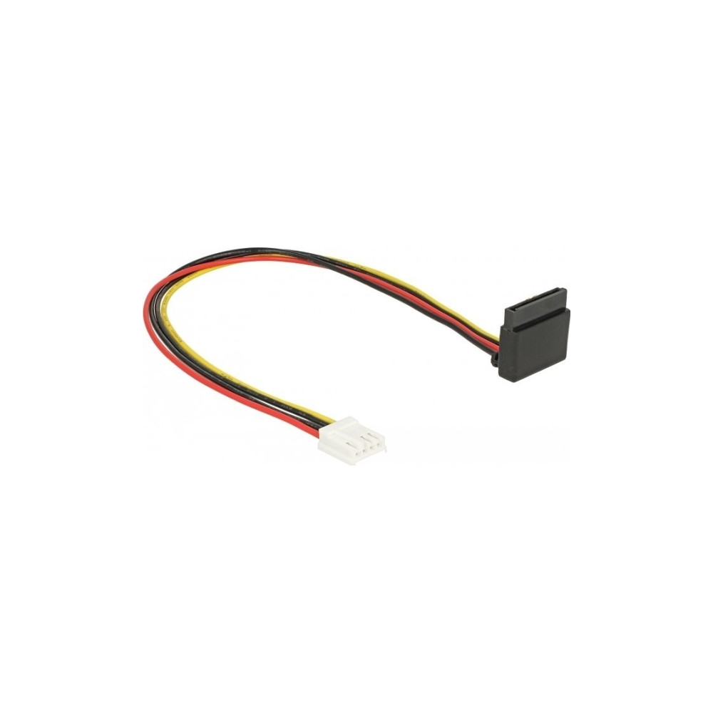Produktbild för Delock Floppy 4 pin female > SATA 15 pin female metal - strömadapter - 4 pin strömuttag för minimikontakt till SATA-ström - 30 cm