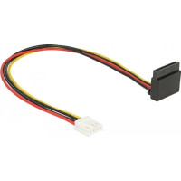 Produktbild för Delock Floppy 4 pin female > SATA 15 pin female metal - strömadapter - 4 pin strömuttag för minimikontakt till SATA-ström - 30 cm