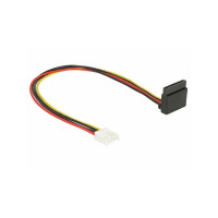 Produktbild för Delock Floppy 4 pin female > SATA 15 pin female metal - strömadapter - 4 pin strömuttag för minimikontakt till SATA-ström - 30 cm