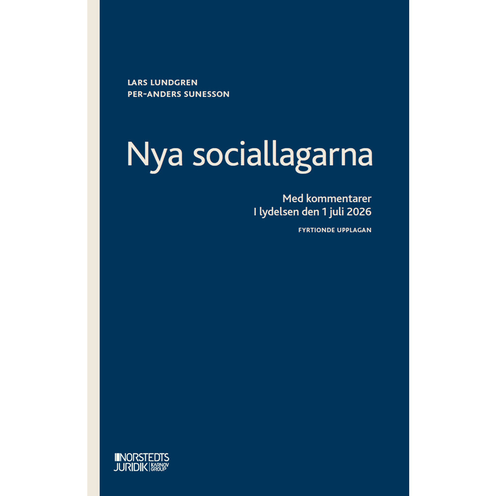 Produktbild för Nya sociallagarna : Med kommentarer i lydelsen den 1 januari 2026 (häftad)