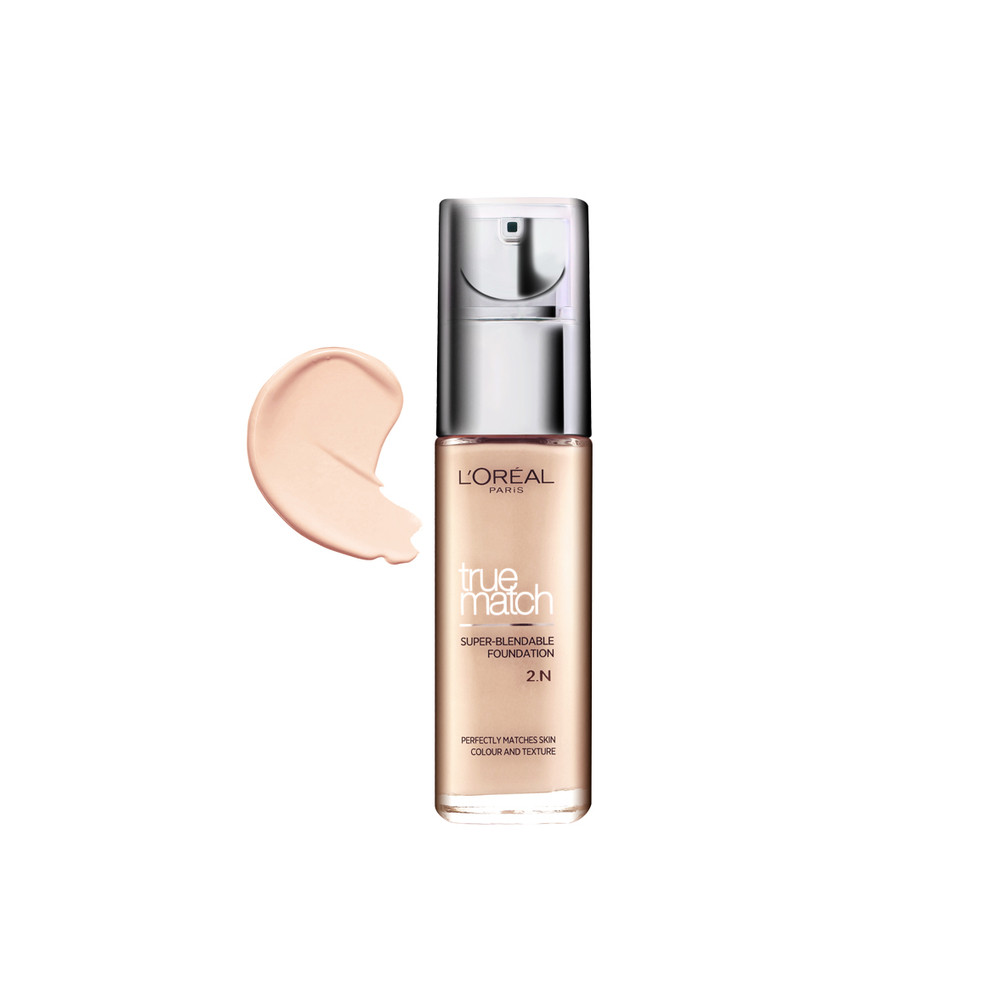 Produktbild för L'Oréal Paris True Match Super Blendable Foundation SPF17 liquid makeup 30 ml 2N Vanilla