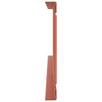 Produktbild för Taksnöskydd Röd 1200 x 2,5 x 20 cm Stål