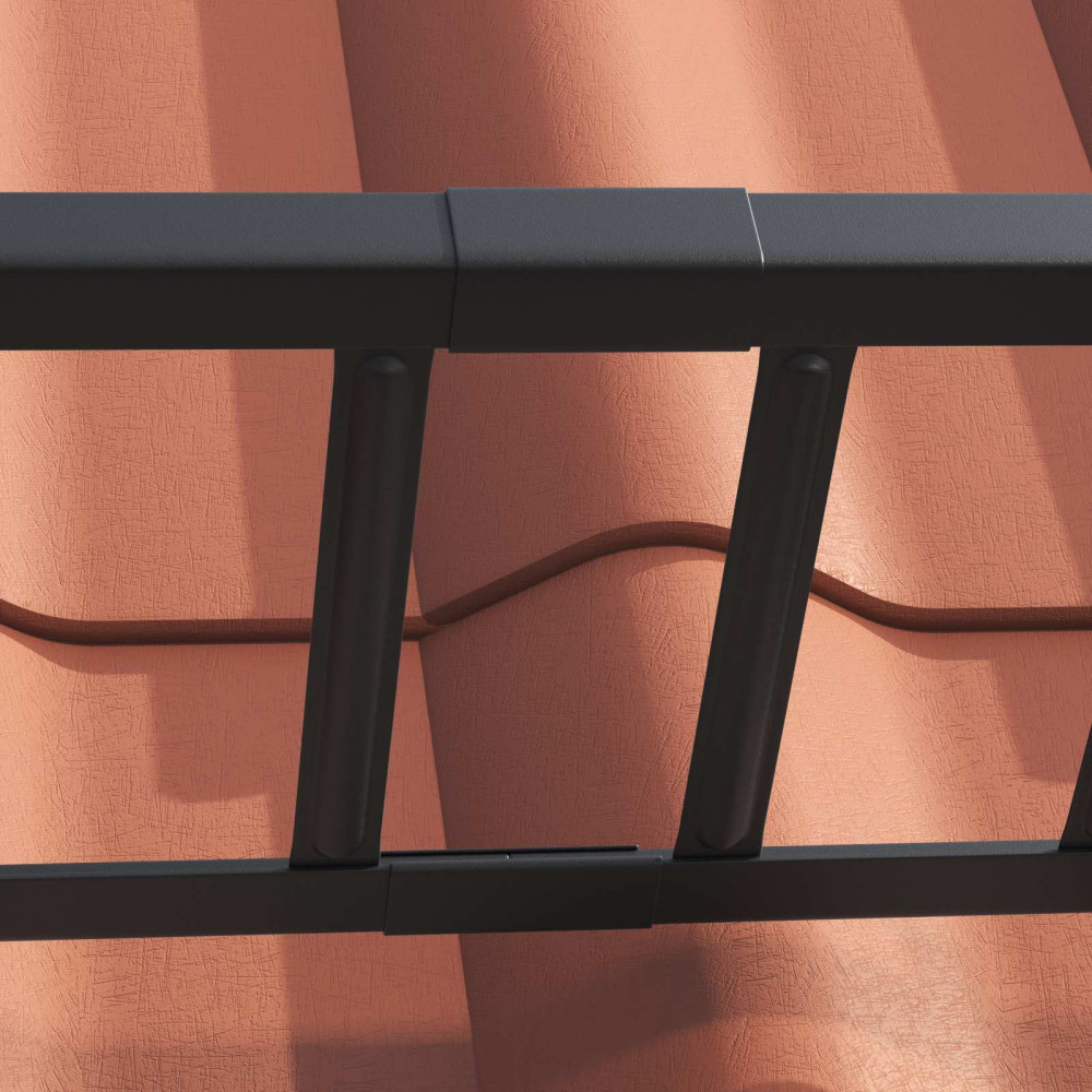 Produktbild för Taksnöskydd 1200 x 2,5 x 20 cm Stål