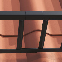 Produktbild för Taksnöskydd 1200 x 2,5 x 20 cm Stål