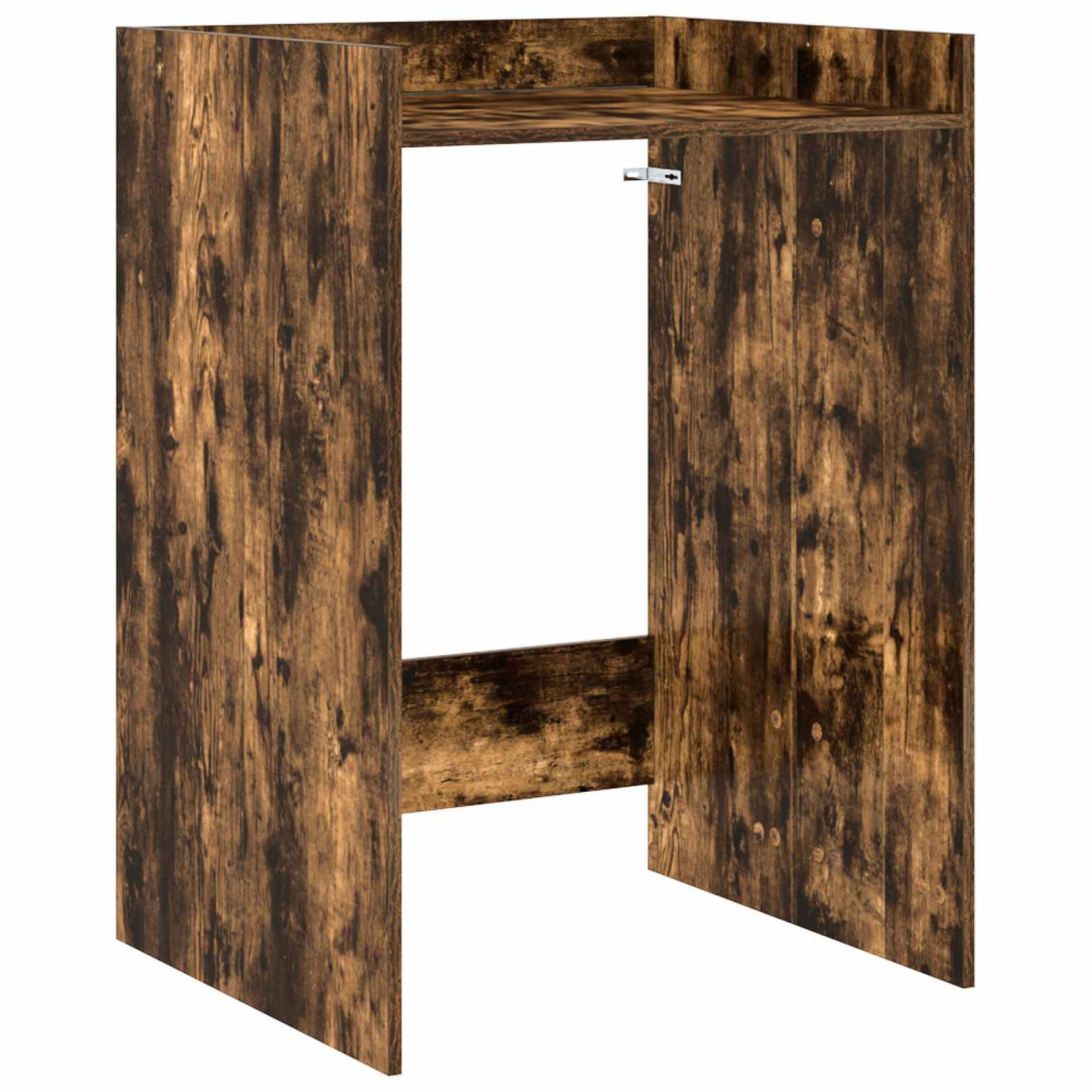 Produktbild för Tvättmaskinskabinet Rökt ek 67,5 x 62 x 97 cm Konstruerat trä