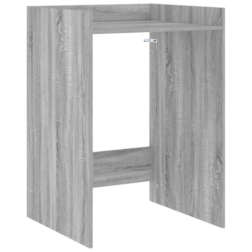 vidaXL Tvättmaskinskabinet med lagring Grå Sonoma 67,5 x 62 x 97 cm