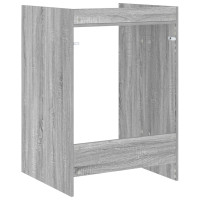 Produktbild för Tvättmaskinskabinet med lagring Grå Sonoma 67,5 x 62 x 97 cm