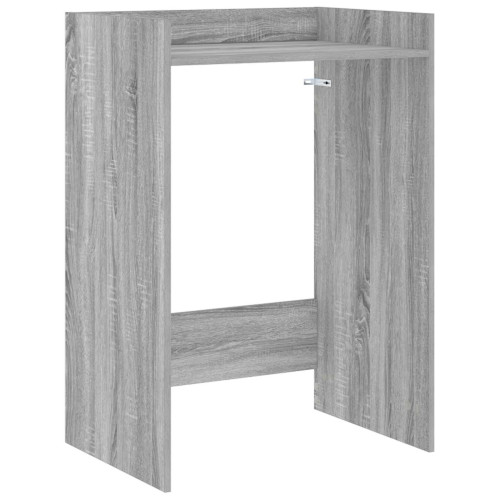 vidaXL Tvättmaskinskabinet med lagring Grå Sonoma 67,5 x 48 x 97 cm