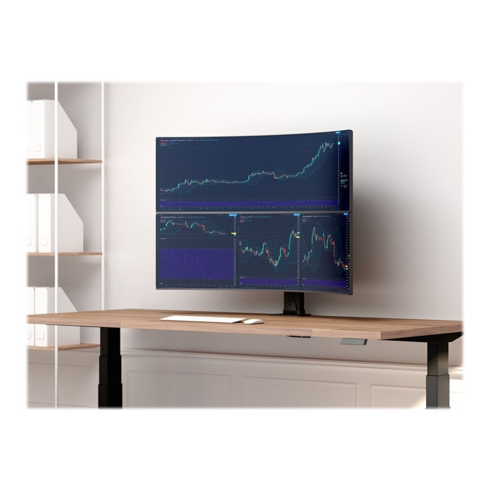 Produktbild för Multibrackets M VESA Desktopmount HD Dual monteringssats - för 2 välvda LCD-skärmar - svart