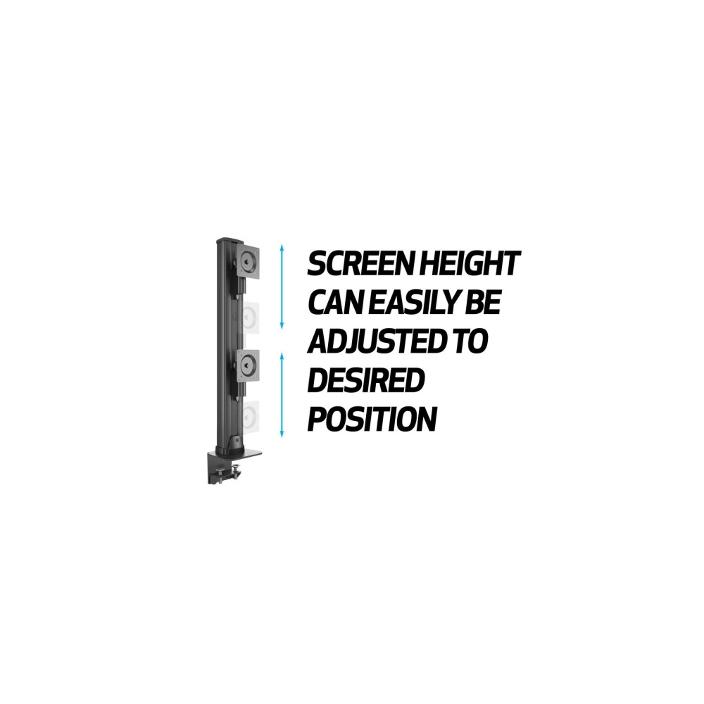 Produktbild för Multibrackets M VESA Desktopmount HD Dual monteringssats - för 2 välvda LCD-skärmar - svart