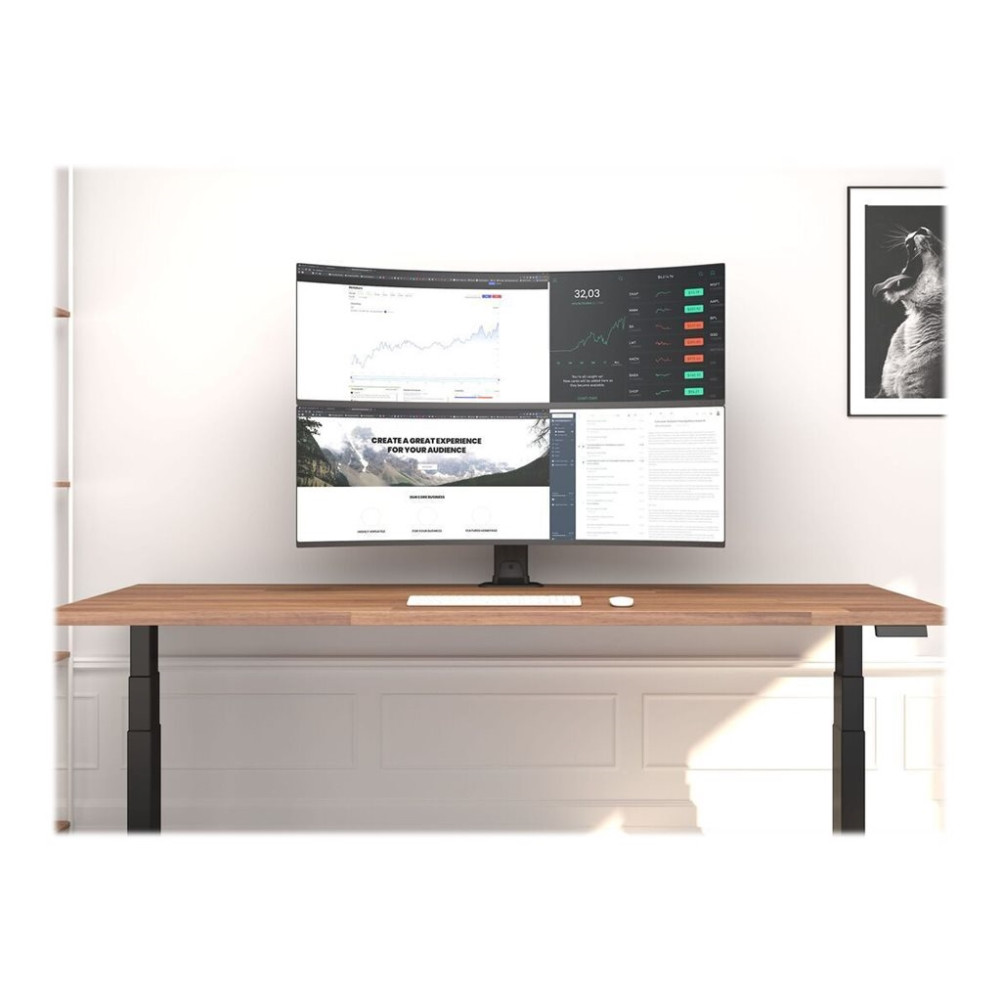 Produktbild för Multibrackets M VESA Desktopmount HD Dual monteringssats - för 2 välvda LCD-skärmar - svart