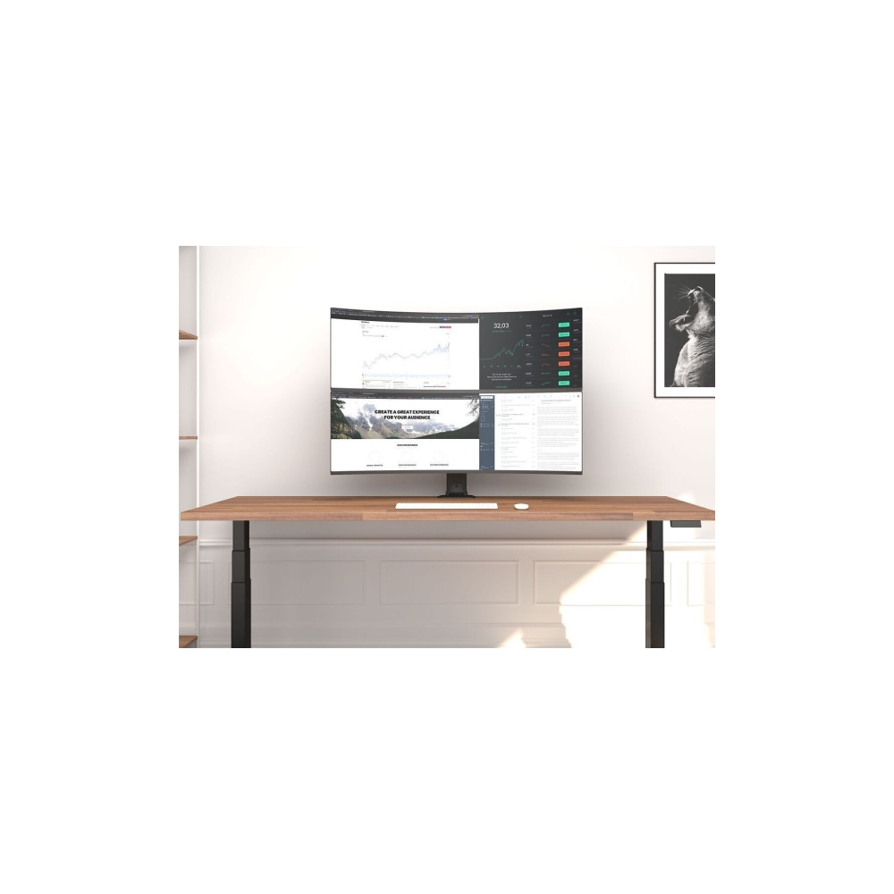 Produktbild för Multibrackets M VESA Desktopmount HD Dual monteringssats - för 2 välvda LCD-skärmar - svart
