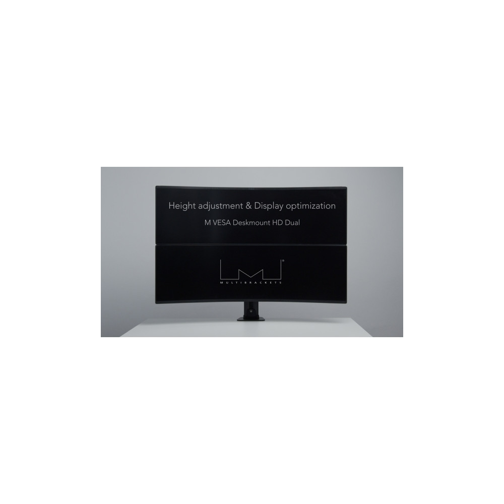 Produktbild för Multibrackets M VESA Desktopmount HD Dual monteringssats - för 2 välvda LCD-skärmar - svart