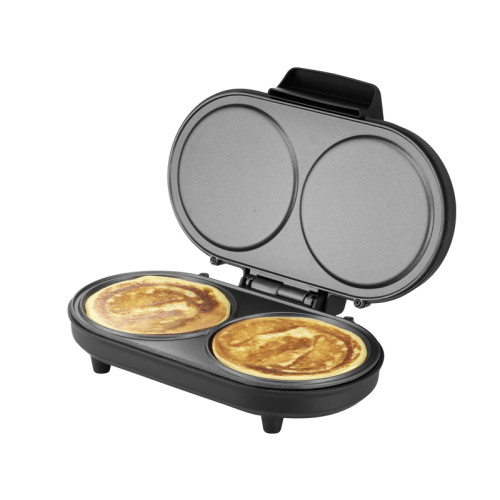 Unold UNOLD 48165 American - pannkakslagg - borstat stål/svart