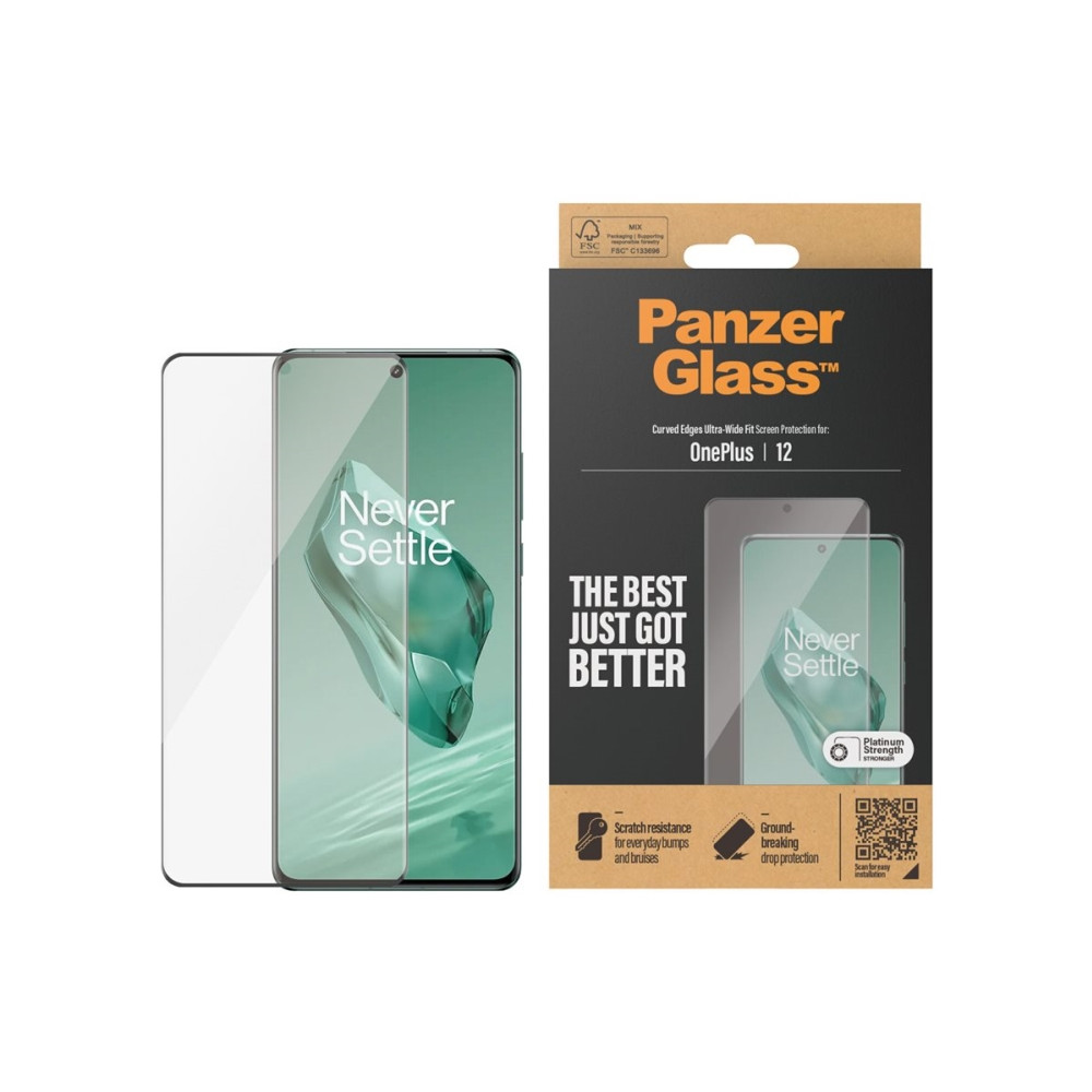 Produktbild för PanzerGlass - skärmskydd för mobiltelefon - ultrabred passning
