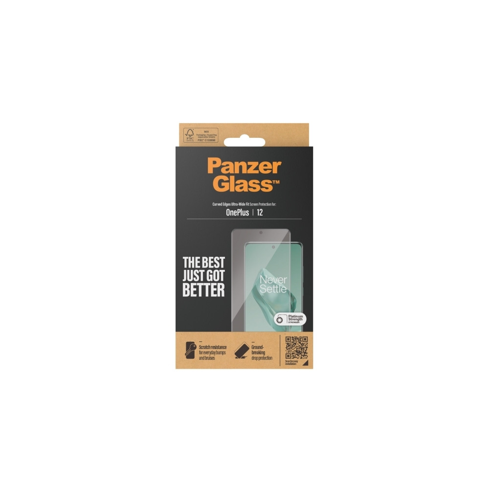 Produktbild för PanzerGlass - skärmskydd för mobiltelefon - ultrabred passning