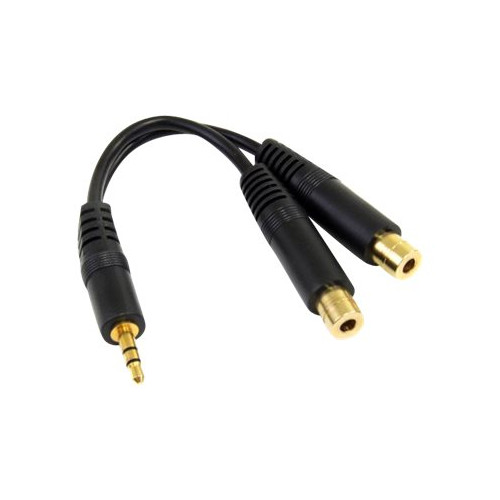 StarTech.com StarTech.com 6 in. 3.5mm Audio Splitter Cable - Stereo Splitter Cable - Gold Terminals - 3.5mm Male to 2x 3.5mm Female - Headphone Splitter (MUY1MFF) - ljudsplitter - 15.2 cm