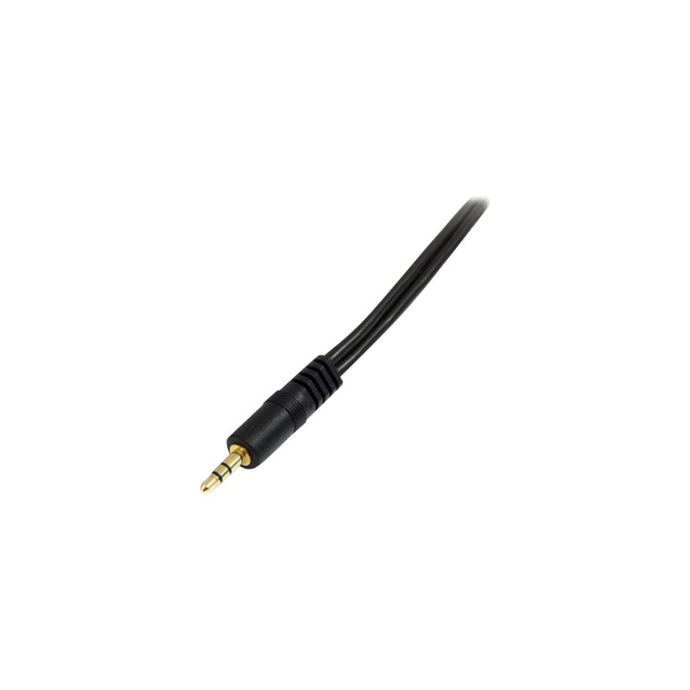 Produktbild för StarTech.com 6 in. 3.5mm Audio Splitter Cable - Stereo Splitter Cable - Gold Terminals - 3.5mm Male to 2x 3.5mm Female - Headphone Splitter (MUY1MFF) - ljudsplitter - 15.2 cm