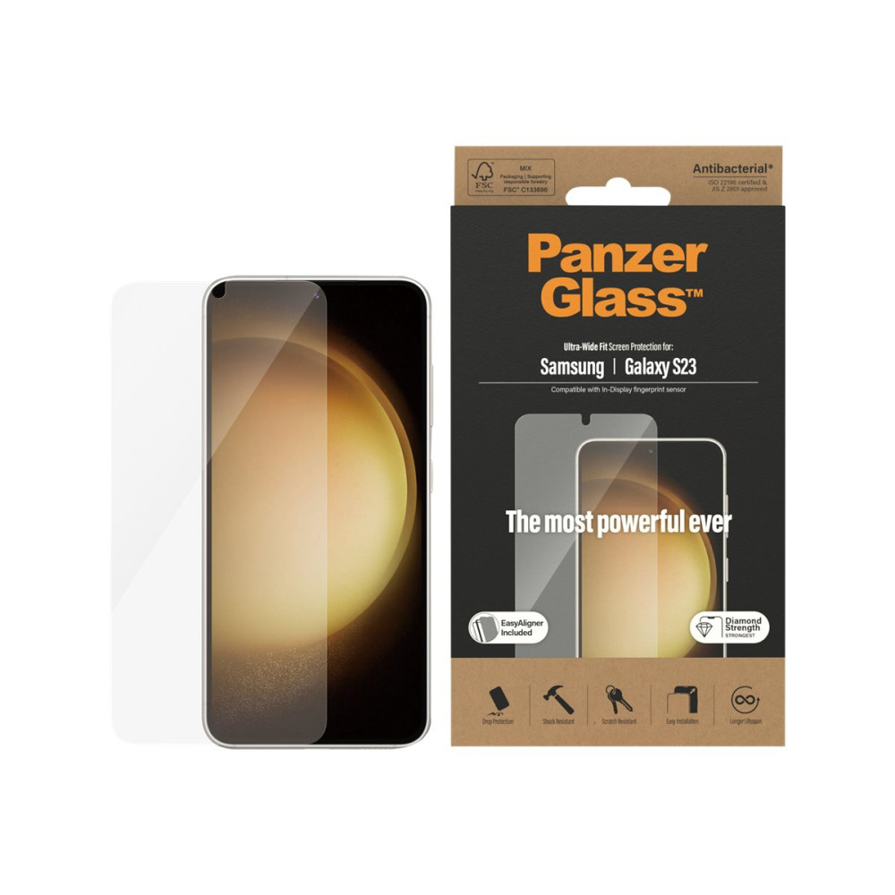 Produktbild för PanzerGlass - skärmskydd för mobiltelefon - ultrabred passning med EasyAligner