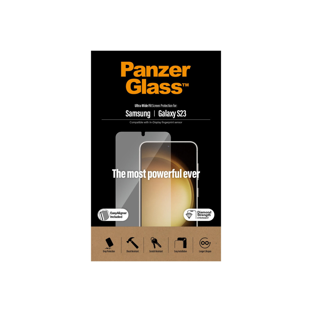 Produktbild för PanzerGlass - skärmskydd för mobiltelefon - ultrabred passning med EasyAligner
