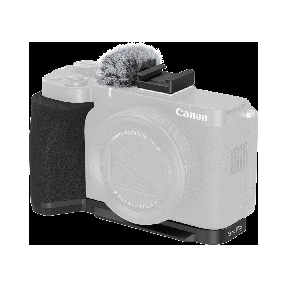 Produktbild för SmallRig 5808 L-Shaped Mount Plate with Handle for Canon PowerShot V1 (Black)