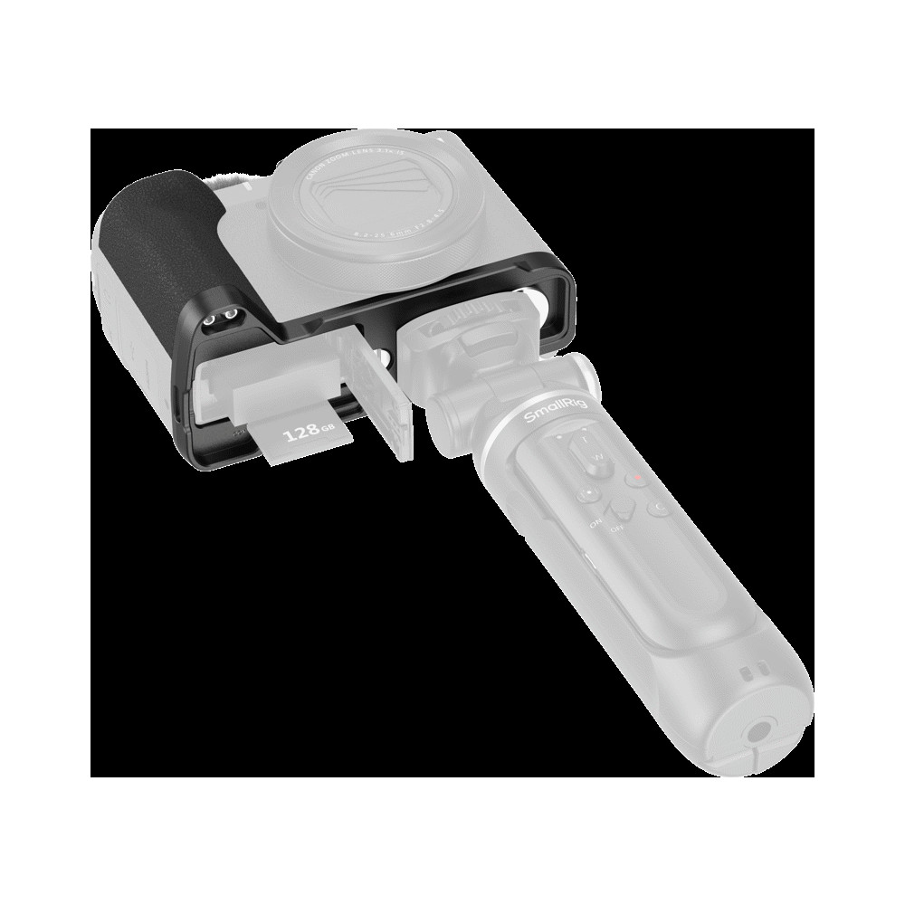 Produktbild för SmallRig 5808 L-Shaped Mount Plate with Handle for Canon PowerShot V1 (Black)