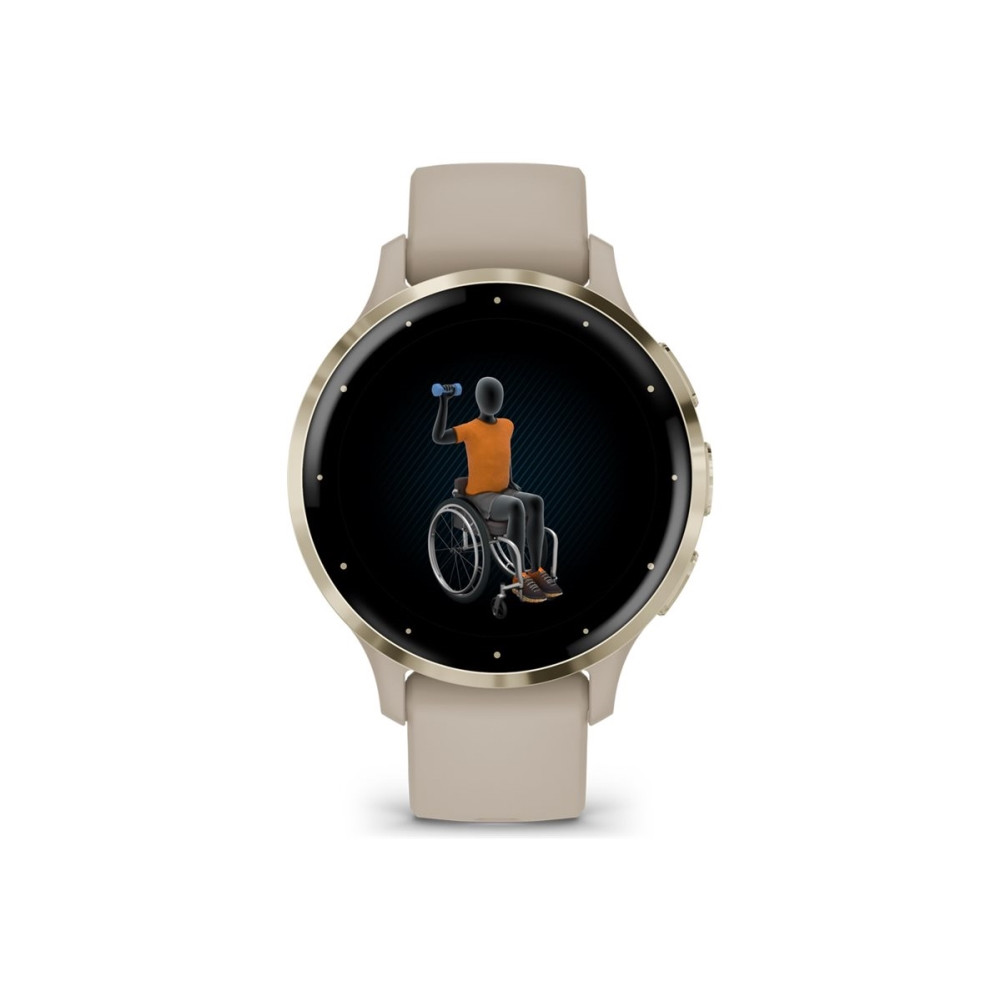 Produktbild för Garmin Venu 3S - french gray - smart klocka med band - 8 GB
