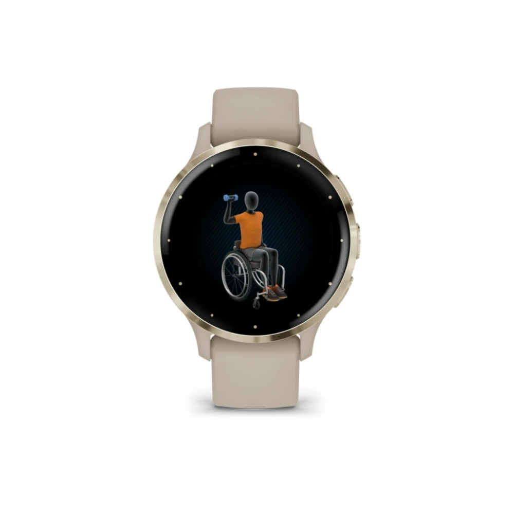 Produktbild för Garmin Venu 3S - french gray - smart klocka med band - 8 GB