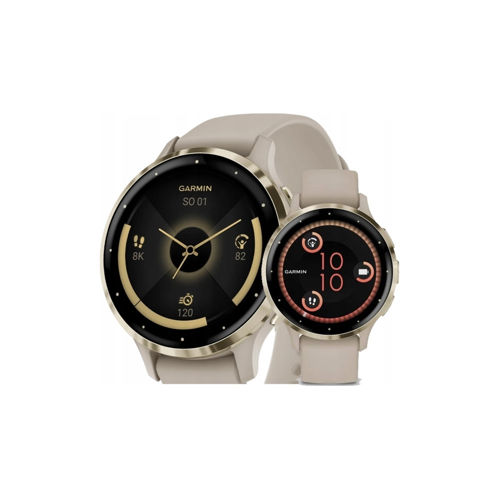 Produktbild för Garmin Venu 3S - french gray - smart klocka med band - 8 GB