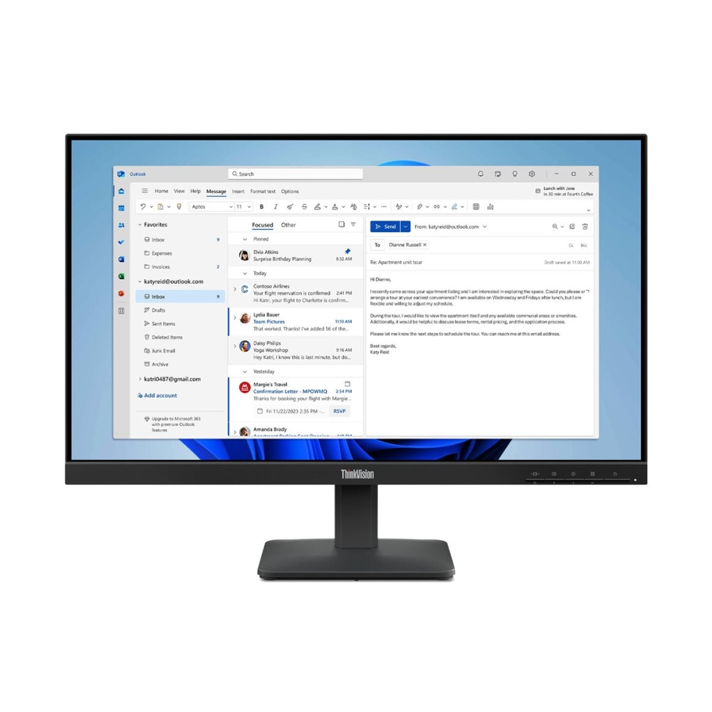 Produktbild för Lenovo ThinkVision S24-4e - LED-skärm - Full HD (1080p) - 24"