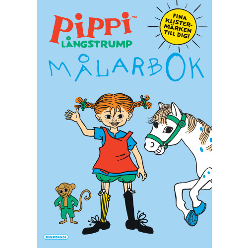 Egmont Story House Pippi Långstrump målarbok med klistermärken (häftad)