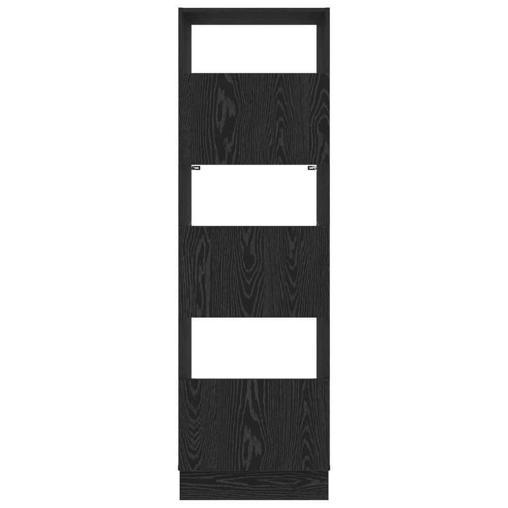 Produktbild för Tvättstuga Skåp Svart Ek 50 x 68 x 162 cm Konstruerat trä