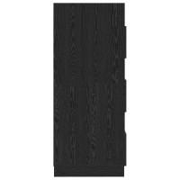 Produktbild för Tvättstuga Skåp Svart Ek 50 x 68 x 162 cm Konstruerat trä