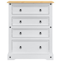Produktbild för Förvaringskistor Corona Vit 92 x 48 x 114 cm Massiv furu