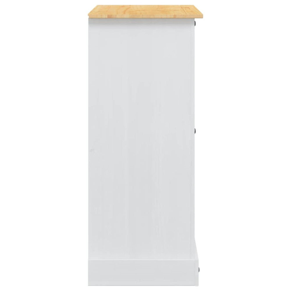 Produktbild för Förvaringskistor Corona Vit 92 x 48 x 114 cm Massiv furu