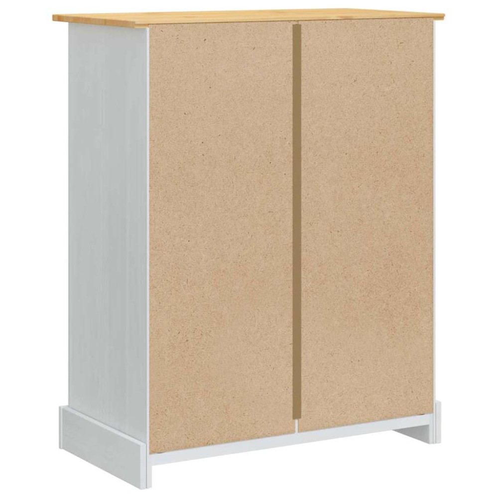 Produktbild för Förvaringskistor Corona Vit 92 x 48 x 114 cm Massiv furu