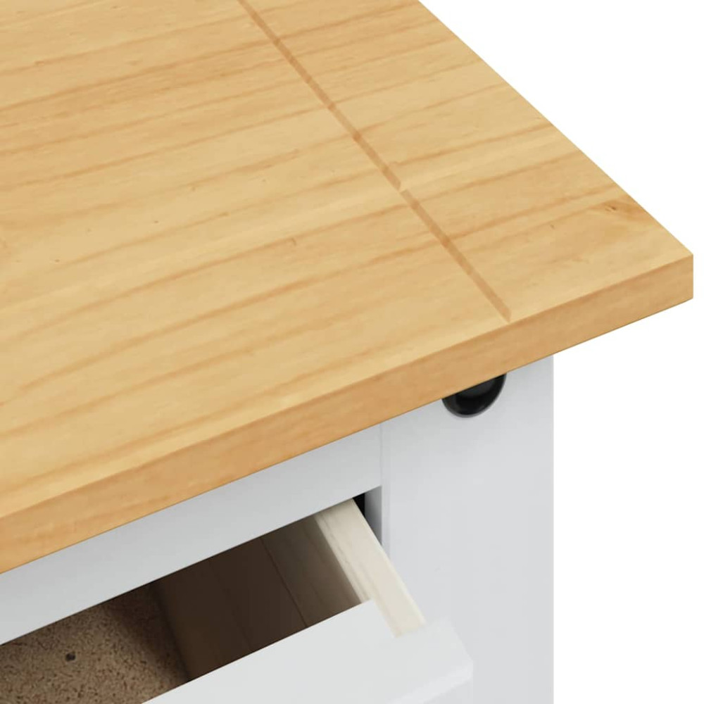 Produktbild för Förvaringskistor Corona Vit 92 x 48 x 114 cm Massiv furu