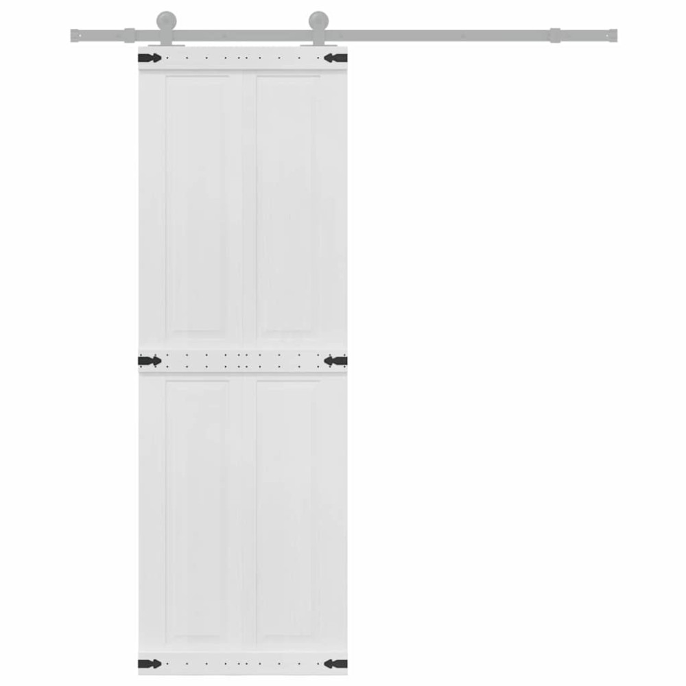 Produktbild för Ladugårdsdörr Corona Vit 70 x 210 cm Massiv furu