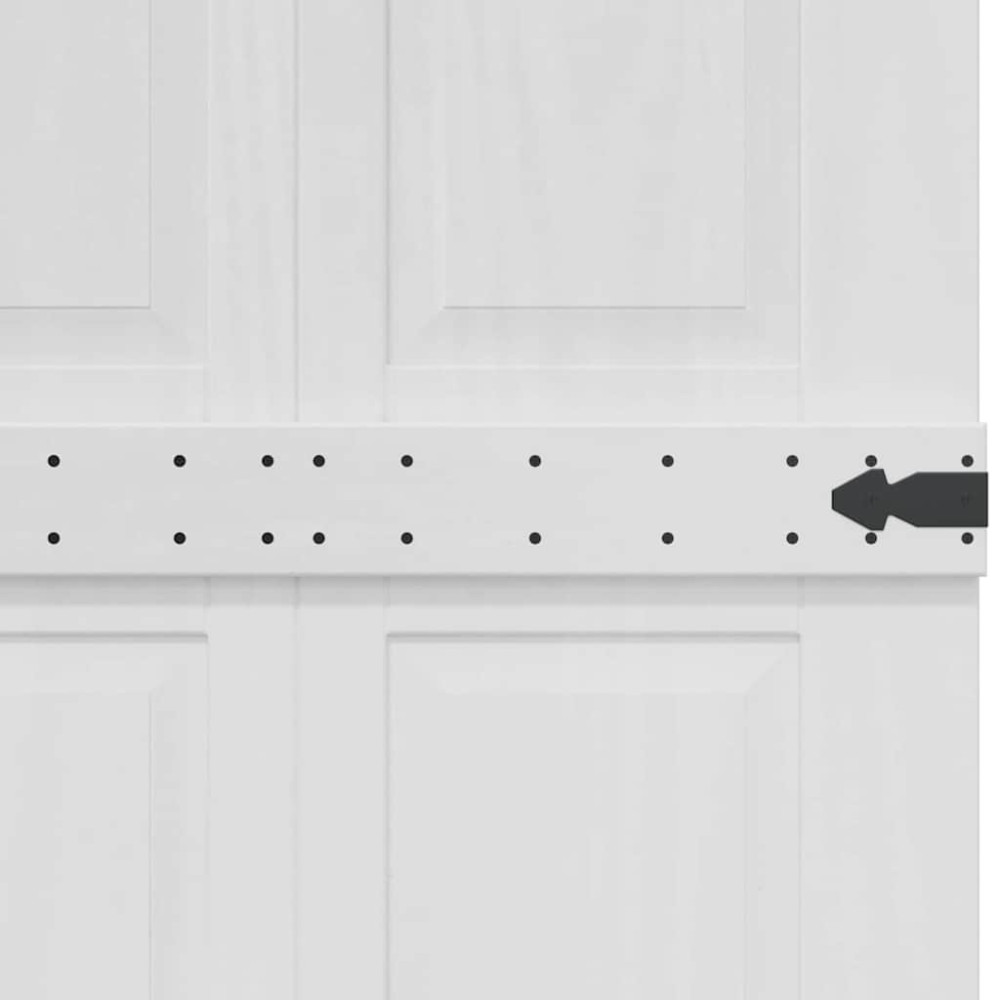 Produktbild för Ladugårdsdörr Corona Vit 70 x 210 cm Massiv furu