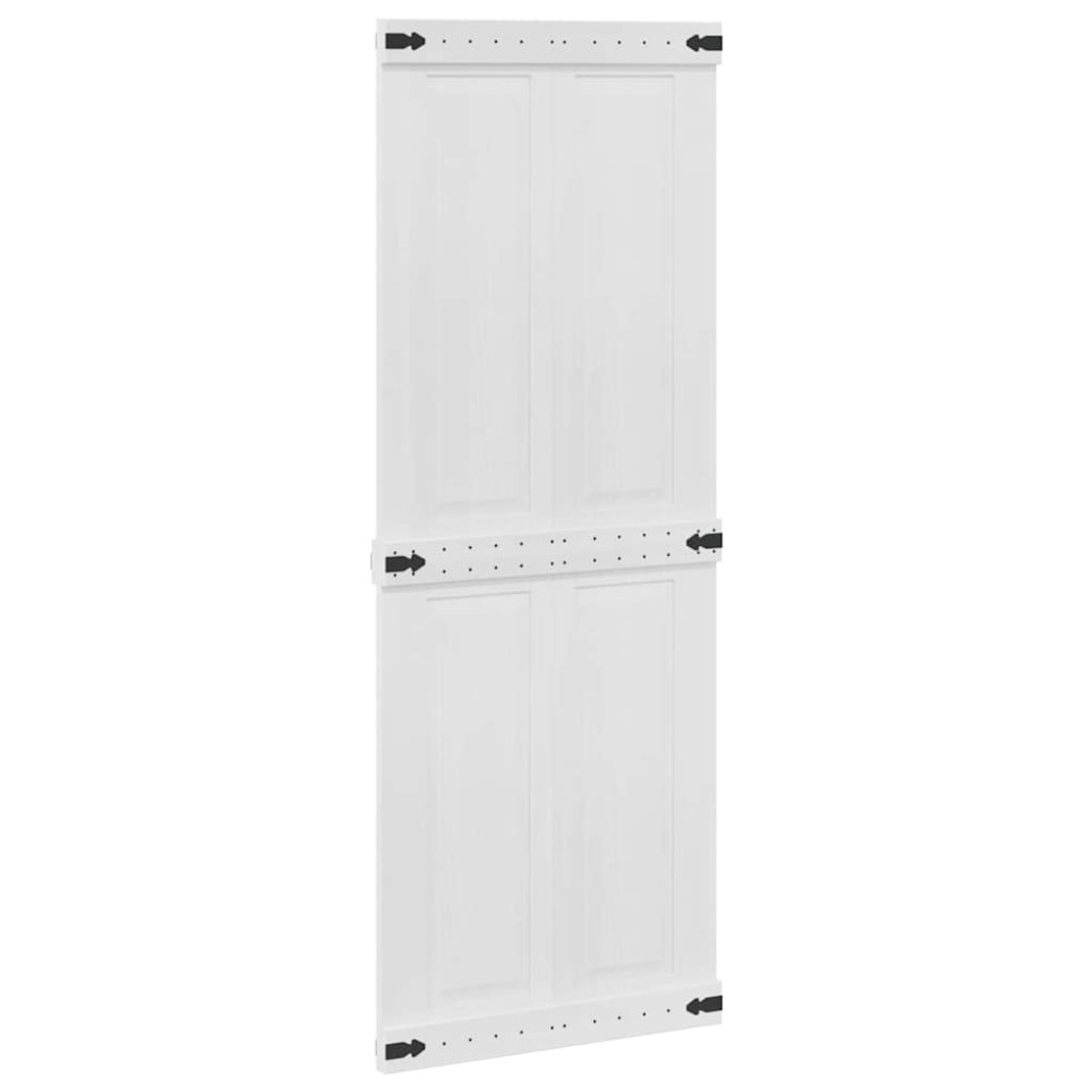 Produktbild för Ladugårdsdörr Corona Vit 80 x 210 cm Massiv furu